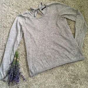 Light Gray open-back sweater